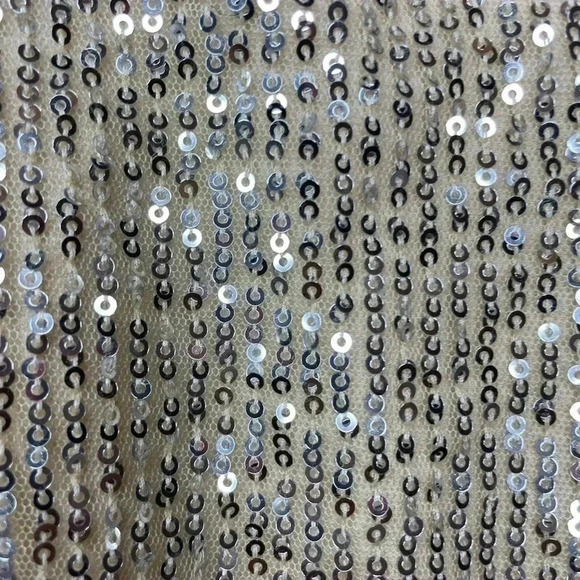 French  Connection beige sequin skirt sz 10 - Picture 2 of 8